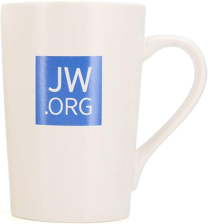 JW.ORG Logo Print White Ceramic Coffee Tea Hot Liquid Cup Mug - 12 Ounce - White