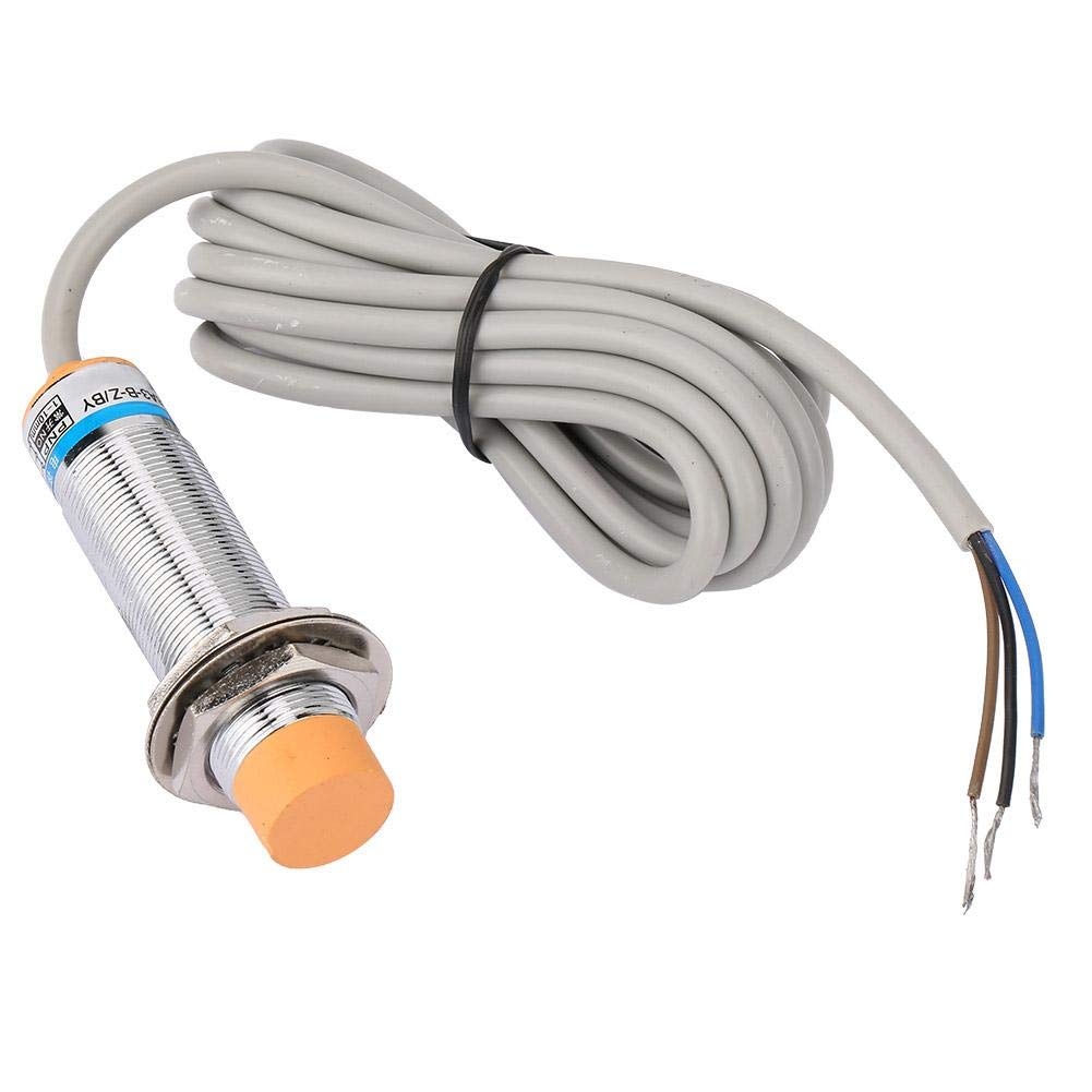 Inductive Proximity Sensor, 10mm Distance 3-Wires PNP Normally Open Inductive Proximity Approach Sensor Switch Detector LJC18A3-B-Z/BY Nickel Plated Brass Magnetic Proximity Sensor DC12-24V