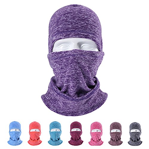 LUCKSTAR Motorcycle Mask - Ski Face Mask Motorcycle Cycling Bike Bandana Hiking Skateboard Balaclava Face Mask Motorcycle Bicycle Bike Full Face Mask Hood Hat Helmet Liner for Riding Skiing (Purple) - Thumbnail 7