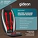 Gideon Luxury Full Back Shiatsu Massaging Cushion with Heat + Vibration/Powerful Deep Kneading + Multi Vibrating Points – Massage Full Back, Upper Back, Lower Back or Pinpoint Precise Massage Spot
