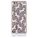 KAWOO 3D iPhone 6 6S 4.7-inch Cover Back Case,White Cartoon Unicorn Liquid Floating Glitter Clear Hard Protect Cover for iPhone 6 6S (4.7