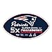 Fremont Die NFL New England Patriots Super Bowl 51 5X Champions 12-Inch Magnet