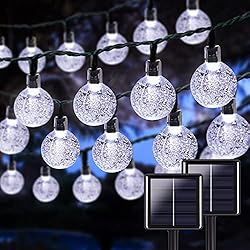 SANJICHA White 2-Pack 46FT 160 LED Crystal Globe