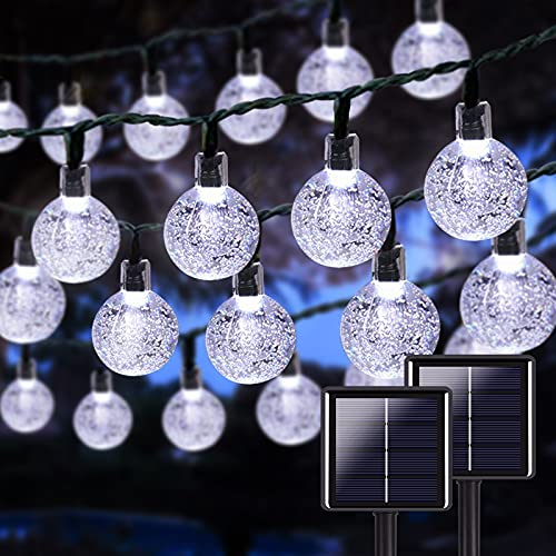 SANJICHA White 2-Pack 46FT 160 LED Crystal Globe