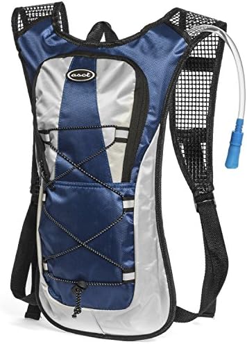 Hydration Pack - Ultra Lightweight! - Minimalist Backpack and 2L Water Bladder/Bottle. Perfect for Camping, Hiking, Running, Cycling, Fishing, Hunting, Fun/Mud Run. 1 Year Hassle-Free Warranty. (Blue)