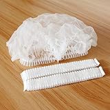 Omnitex Premium White Mob Caps 100 Pack Non Woven Hair Net Covers view 3
