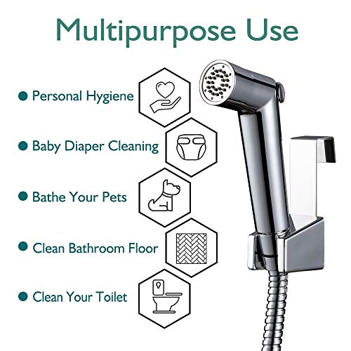 Handheld Bidet Sprayer for Toilet,Toilet Water Sprayer, Tushy Bidet, Hand Bidet Muslim Shower,Cloth Diaper Sprayer,Home Bidet Toilet Attachment Sprayer