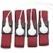 STIMEMSTI Electric Stim Adjustable E-stim Wrist Strap Components Estim Accessories 4pcs Red Conductive Rubber Stim Loops 4pcs Wires