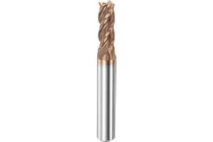 HARFINGTON Micro Grain Carbide Square End Mill 9/32" x 25/32" (7mm x 20mm) Cut 5/16" (8mm) Shank 2-3/8" (60mm) Length AlTiN Coated 4 Flutes Square Nose Cutter for Alloy Steel Hardened Steel