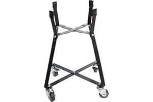 VANKEY Rolling Cart for Kamado Joe Junior Accessories,Kamado Joe Rolling Nest with Heavy Duty Locking Caster Wheels Powder Coated Steel Rolling Outdoor Cart for Kamado Joe Junior Grill Stand