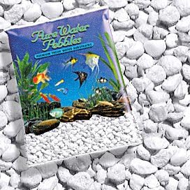 Pure Water Pebbles Platinum White Frost Aquarium Gravel, 5-LB, Colored Fish Tank Gravel
