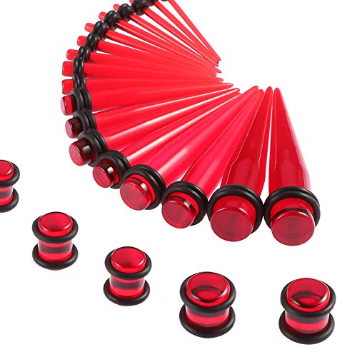 50 Pieces Ear Stretching Kit 14G00G by JieyueJewelry Acrylic Tapers