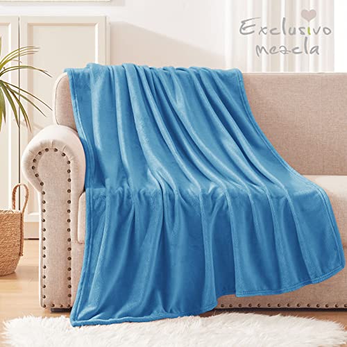 Exclusivo Mezcla Extra Large Fleece Throw Blanket for Couch, Sofa and