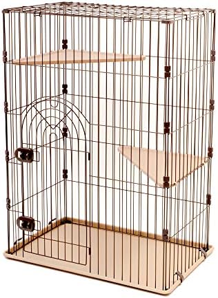 コーナン オリジナル キャットケージ チョコブラウン 2段 再再販