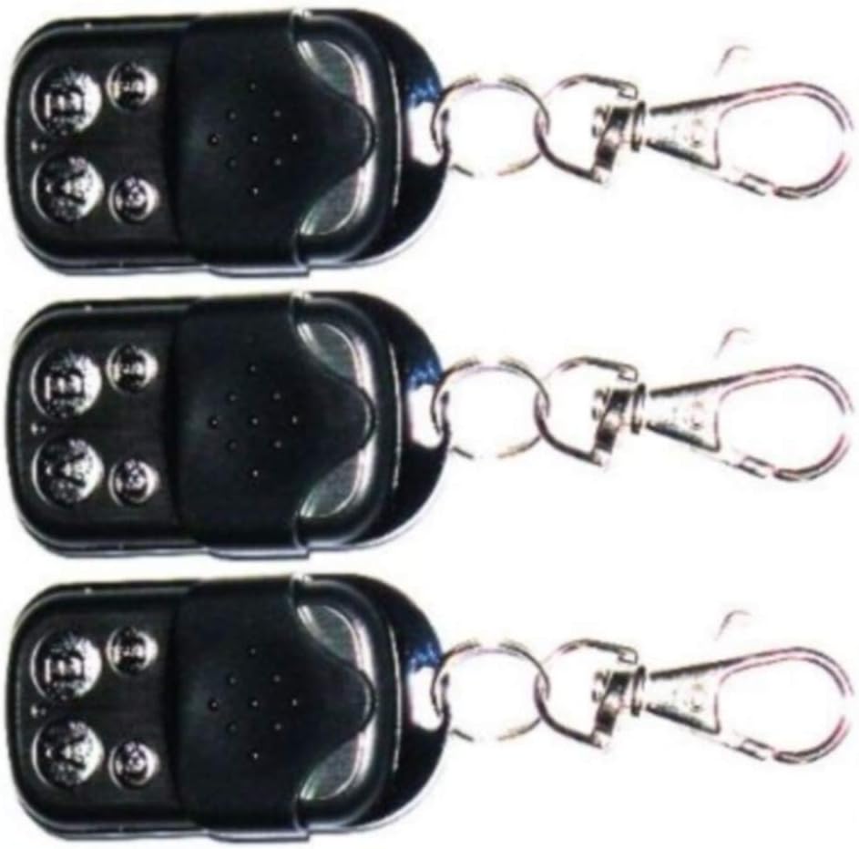 universal Replacement Remote Control Transmitter 433 MHz. 4 Channel for Garage, (Pack of 3)- universal Cloning Remote Gate / Garage Door 433 MHz / Garaje Mando A distancia universal 433,92 MHz./Mando de Puerta autocopiante / Telecommande universal de Portail 433 MHz / 4 Canaux Telecomando by Cancello automatico universal 433 MHz (3 Pieces)