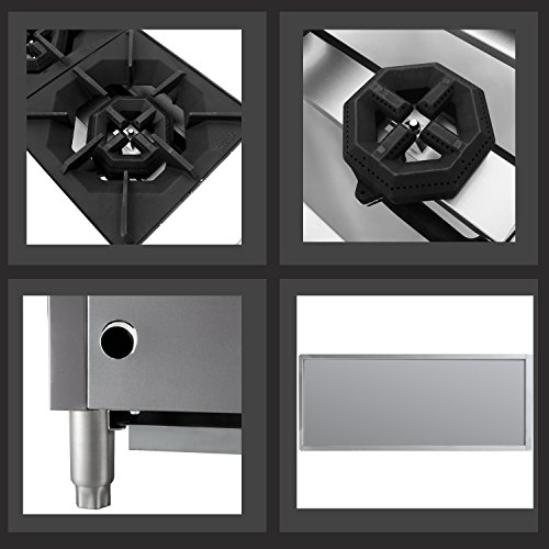 image for Commercial Countertop Hot Plate - KITMA 24 Inches 4 Burner Liquid Prop