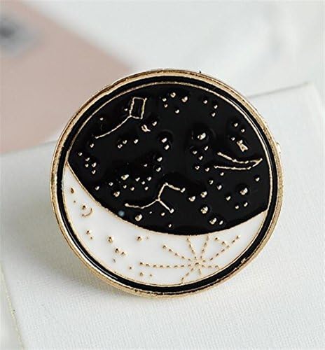 ShireyStore Button Badge Space Universe Brooches Button Badge Clothes Accessories(White)