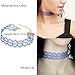 Tpocean 12PCS Women Leather Printed Flower Embroidery Choker Necklace Jewelry Collar Choker Set