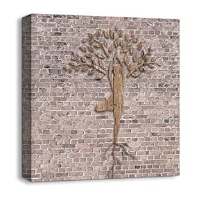 Canvas Wall Art Wood Feature Abstract...