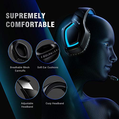 RUNMUS Gaming Headset PS4 Headset with 7.1 Surround Sound, Xbox One