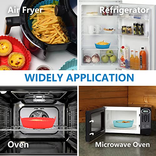 MZF 1 Pack Air Fryer Silicone Liners, 7.5 Inch Food Safe Oven Air fryer