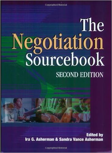 The Negotiation Sourcebook Second Edition Ira G Asherman - 