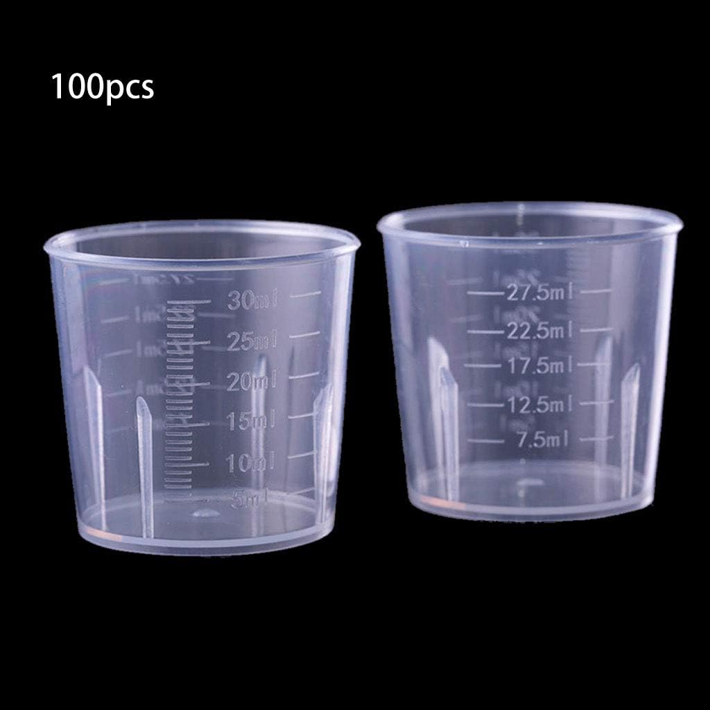 guangdong 100Pcs 30ML Epoxy Resin Plastic Measuring Cups Kit Resin Mold Jewelry Making