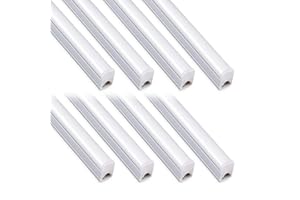 Kihung (8 Pack) LED Shop Light 2FT, 10W 1100LM 6500K (Super Bright White), LED Under Cabinet Lighting and T5 LED Tube, Froste