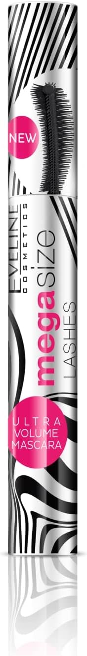 EVELINE COSMETICS Mega Size Mascara 10 ml Double Brush Silicone Wand