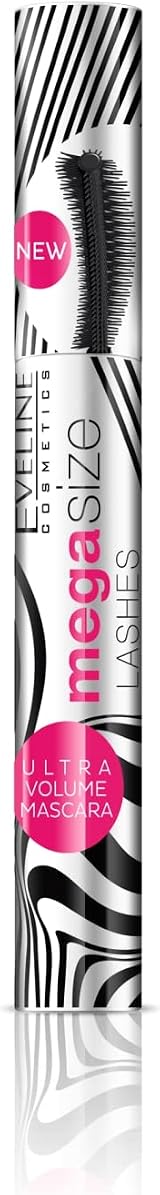 EVELINE COSMETICS Mega Size Mascara 10 ml Double Brush Silicone Wand