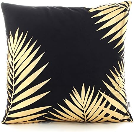 Kingla Home Bronzing Flannelettle Home Throw Pillow Cover 18 Inches Leaf Pattern Cushion Covers For Sofa