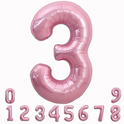 TONIFUL 40 Inch Light Pink Large Numbers
