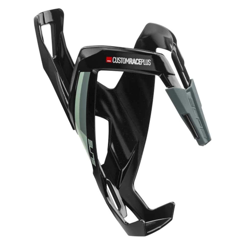 Elite Custom Race Plus Bottle Cage, Black/Green,18L x 7.9W x 8.5H centimetres