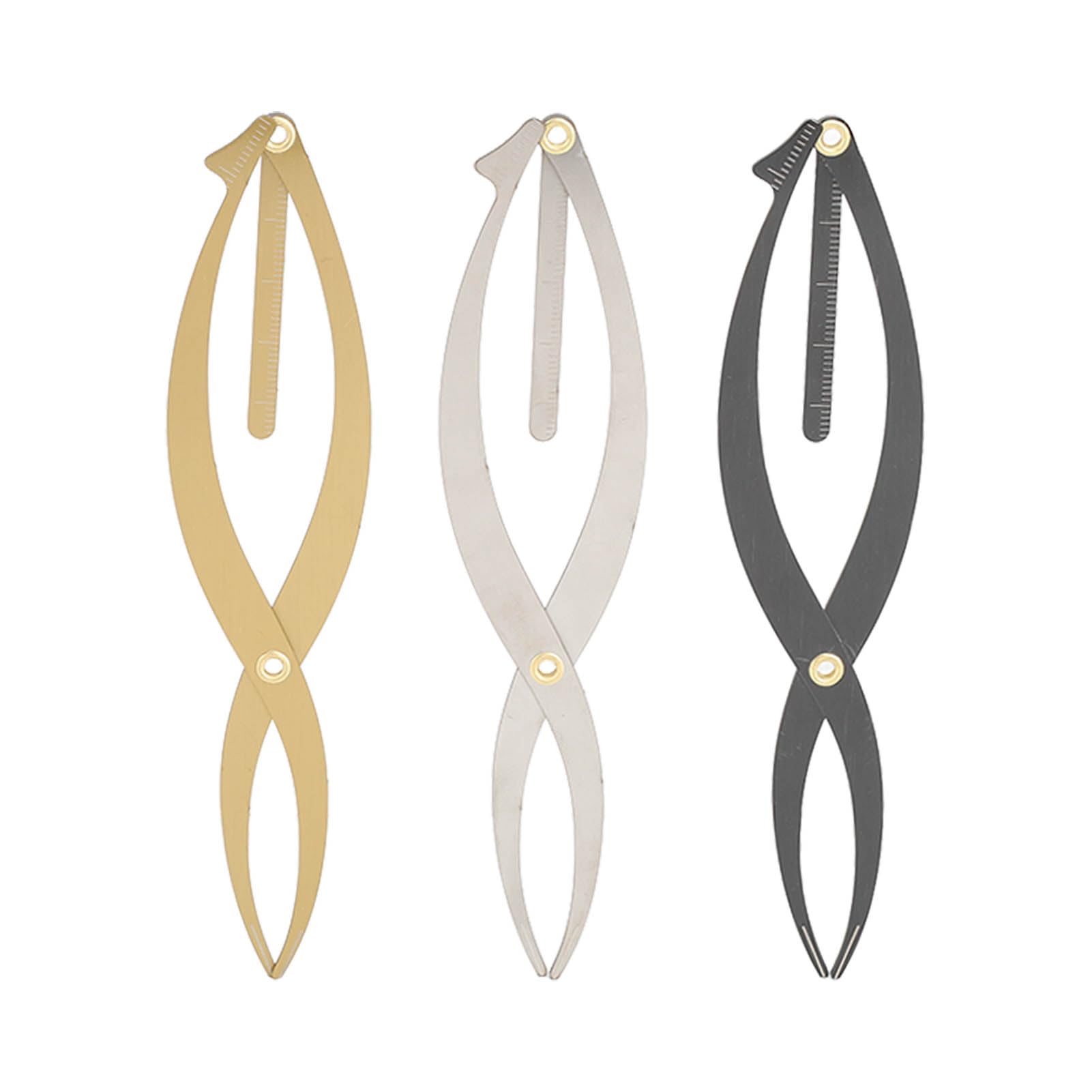 Fabater Eyebrow Stencil Ruler, Stainless Steel, Golden Ratio Caliper Microblading Ruler for Permanent Eyebrow Makeup