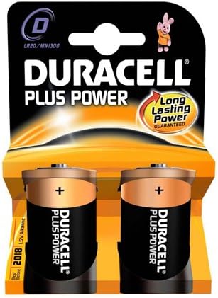 Duracell Plus Power D Battery 20 Pack, Orange