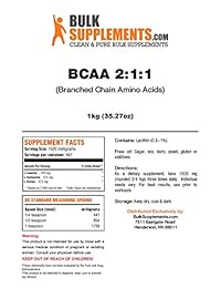 Suplementos deportivos BulkSupplementes, con aminoácidos esenciales, 100% puro, para...
