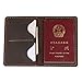 Robrasim Distressed Leather Passport Holder - Handmade Cover and Travel Wallet - For Men & Women - Coffee