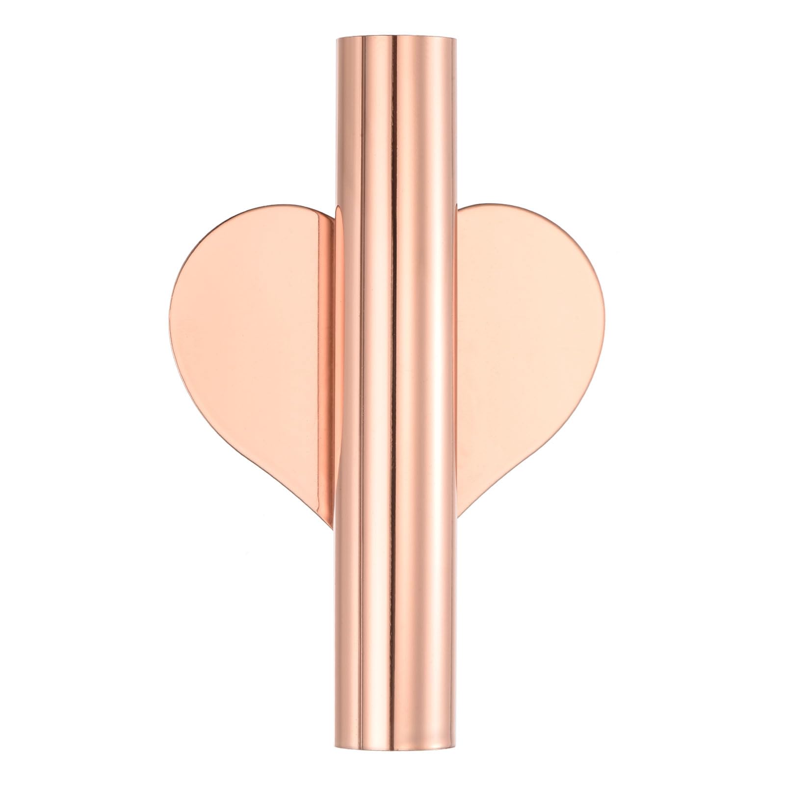 PATIKIL Wall Flower Vase Tube, Dried Flower Vase Racks Heart-Shaped Wall-Mounted Flower Tube for Flower Display Decoration, Rose Gold โ image 1