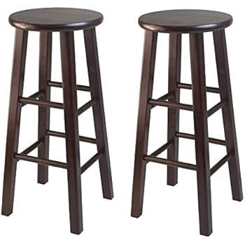 Amazon Winsome Wood Marta Assembled Round Bar Stool with PU