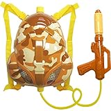 Nai-B Milistar Backpack Water Gun for Kids. Let Your Children Have Fun with High Capacity Super Soaker Squirt Gun. Enjoy Water Fight in Swimming Pool & Beach. Must Have Summer Toy. [Desert Type]