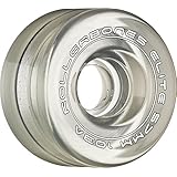 RollerBones Art Elite 103A Competition Roller Skate Wheels (Set of 8), Clear, 62mm