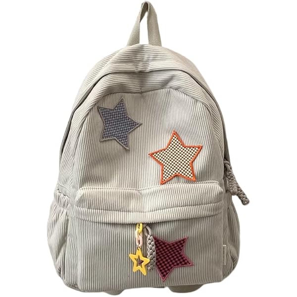 Amazon.com: Taolivingmart Corduroy Backpack with Star Pattern