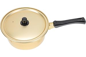 Sewroro Korean Ramen Pot Aluminum Cooking Stockpot Golden Instant Noodle Soup Pot Thickened Single Handle