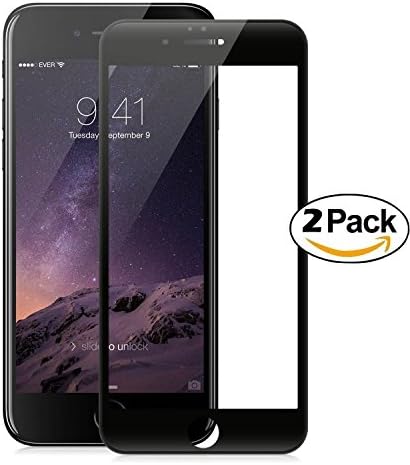 [2 Pack] iPhone 6/6s Screen Protector, HandStar 3D Full Coverage Tempered Glass Screen Protector Film for iPhone 6/6s (4.7 Black 2 Pack)