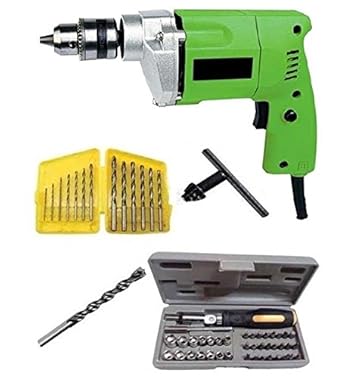 Generic 10Mm Drill Machine With Bits & 41Pcs Toolkit Color and Design May Vary