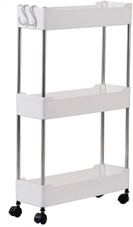 Amazon 3段 キッチンワゴン キャスター付き キッチンラック 収納ワゴン シンク 上 シンク下 収納ラック 隙間収納 大容量 耐荷重 キッチン収納カート 調味料 スパイス ボトル収納 省スペース 収納カート キッチン ベッドルーム リビングルーム 書斎 バスルームに適し