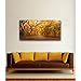 Gardenia Art - Romantic Old Gold Maple Canvas Prints Modern Wall Art Paintings Giclee Artwork for Room Decoration,48x24 inch, unframed