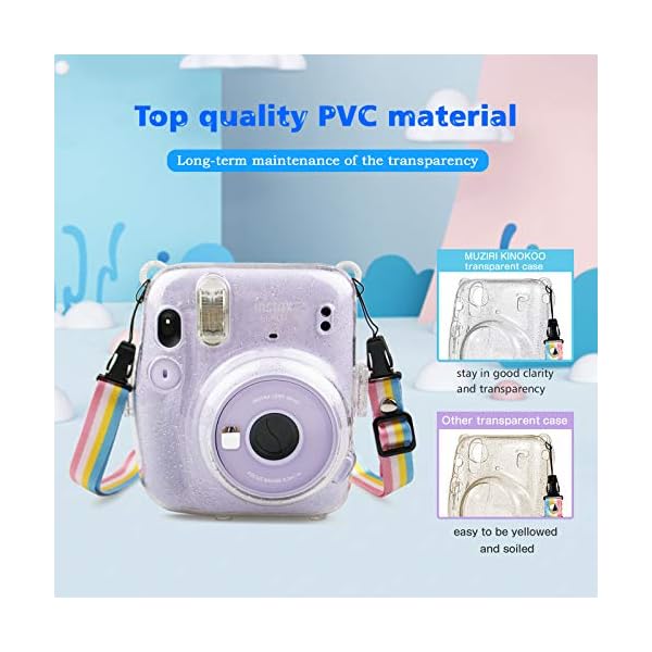 MUZIRI KINOKOO Transparente Hülle für Fuji Instax Mini 11, Schutzhülle Hardcase Tasche für Fujifilm Instax Mini 11… – Bild 4