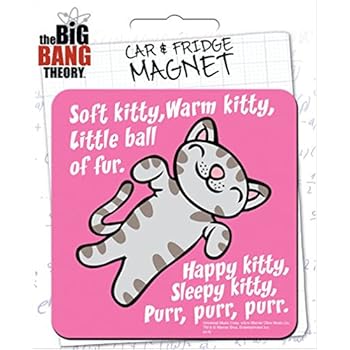 Ata-Boy Big Bang Theory Die-Cut Soft Kitty Magnet for Cars, Refrigerators and Lockers