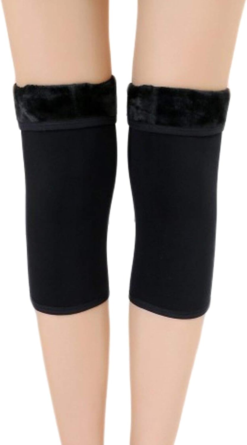 Women Knee Warmers Knit Fleece Lined Over Knee High Leg Warmers One Size Clothing